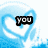 Six distinct display text over varied backgrounds including a blue heart, grayscale image, and colorful dots