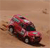 A red car with green accents appears to be moving on a brown background, rendered in low-resolution pixel art style.