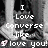 Pixelated grayscale image with white text reading "I Love Converse like I love you!" over a blurred background of indistinct shapes.