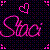 Pixelated icon with pink text 'Sto' and a heart symbol on dark checkered background, framed by corner accents.