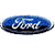 four shows a Ford logo and pixelated text on blue, white, and gray backgrounds