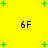 Yellow background with green plus signs and four black '6F' text elements arranged in a pattern