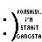 identical pixel art icons showing text and a curved bracket, with the word 'GANGSTA' in varying color schemes across frames