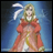 A 48x48 pixel buddy icon featuring a stylized anime character with blonde hair and red clothing against a blue gradient background, paired with text reading "Anime IM" and "com" on a black background.
