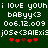 Green background with white pixelated text and red pixelated symbols arranged in a -like pattern