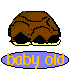 Pixelated turtle with brown shell and yellow body in various poses, each labeled 'baby old' on blue oval background.