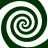 Four green and white spiral patterns arranged in a symmetrical with no visible text or additional elements