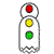 Pixelated traffic light icon with red, yellow, green lights; text 'GROVIS' and 'MALT' in blocky font on black background.