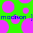 Green background with pink circles and blue text reading "madison :] madison :]