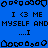 Blue background with black pixelated text repeating 'I <3 ME MYSELF AND MYSELF AND ...I' in three horizontal , surrounded by pixelated border elements