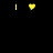 Yellow text and heart symbols on black background with a pixelated portrait of a person in school attire.