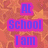 Pixelated text on a starry background with multiple color-coded phrases arranged vertically and horizontally.