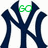 A pixelated image of a dark blue 'NY' logo with green text overlays reading 'GO' and 'YANKS' on white background.