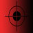 Static 48x48 pixel icon featuring a red gradient background with a dark circular target symbol at center, composed of concentric rings and crosshairs.