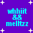 Pixelated cyan text on purple background with white stars; four identical arranged in a