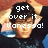 A pixelated image of a person with hands behind their head, wearing a dark shirt with blue collar, displaying text in two states.
