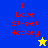 A split-screen digital image with red text reading "I Love Street Hockey" on blue and yellow backgrounds, each featuring a small star icon.