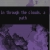 A static image shows a purple-toned abstract shape with dark patches against a black background, with faint pixelated text above.