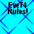 Four identical pixelated text overlays on a blue background with visible motion blur effects across all frames