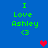 Blue background with green text reading "I Love Ashley <3" and two pixelated hearts, one red in the center and one purple on the right.
