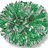 Green circular icon with pixelated texture, surrounded by bright green background with black text elements.