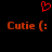 Red pixelated heart symbol above two identical orange text phrases on black background.