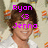 Pixelated image of a person with brown hair wearing white clothing, overlaid with bright pink text reading "Ryon <3 Jenna" against a blurred background.