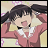 Pixelated anime-style buddy icon featuring a character with dark pigtails in a pink jacket and white collar, alongside text reading "Anime IM" on black background.