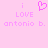 Pixelated pink text and heart symbol on light pink background, two identical static frames side-by-side.