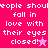 Pixelated text on pink and light pink backgrounds with a star symbol, showing repeated phrases about falling in love.