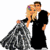 A pixelated animated contact sheet showing a couple in formal attire and wedding rings, with two distinct frames side-by-side on a transparent background.