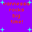 Purple background with orange text reading "vannessa rocks big time!" and cyan star shapes scattered throughout.