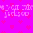 Pixelated pink background with repeating heart shapes and text reading 'are you nice you nice jackson' in white pixelated font.