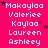 A static image displays a of names on a bright pink background with scattered black and dark red stars