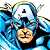 A pixelated buddy icon featuring a blue-costumed character with a white mask and helmet, alongside green text reading "Original Icons .com" on a dark background.