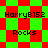 Pixelated green and red checkered background with repeated text 'HarryB152' and 'Rocks' in black font across four distinct patterns