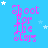 Blue background with pink text reading 'Shoot For The Stars' repeated in a , surrounded by white and light blue stars