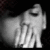 Pixelated grayscale image of a stylized animal figure with smooth gradients and soft shadows on a black background.