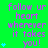 Green background with purple text reading 'follow ur heart wherever it takes you!' and blue star symbols in a pattern