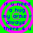 Green background with pink concentric circles and blue text reading 'if u need a hug my arms r always there 4 u' in four identical quadrants.