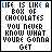 12 identical pixel-art text displaying "LIFE IS LIKE A BOX OF CHOCOLATES YOU NEVER KNOW WHAT YOU'RE GONNA GET" with blue and red accent pixels