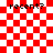 Red and white checkered background with four 'recent?' text labels in black pixelated font, transitioning through -like patterns