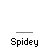 Pixelated Spider-Man icon with red and blue costume, white eyes, and black pupils; four variations show rain effects, weapon poses, size changes, and partial visibility.