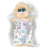 Animated contact sheet of a baby character in a blanket with changing facial expressions across nine frames.