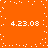 Orange background with white pixelated dots forming a pattern and four instances of '4.23.03' text in white.