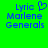Blue pixelated text 'Lyric Marlene Generals' on bright green background with a heart symbol next to 'Lyric' on the left side.
