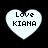 Four heart-shaped icons with 'Love KIANA' text, displayed in a on black background