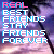 Animated contact sheet of 8 frames showing a pixelated text-based icon with changing pink and blue lettering over palm tree silhouettes against a purple sky background.