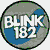 Animated contact sheet of 7 frames showing various cartoon-style music artist icons including Blink 182 branding, a skateboarder, and other band-related imagery in pixelated style.