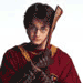 four and four shows a character in red clothing holding a wooden staff, with 'Harry Potter' text overlaid across all